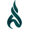 Avatane logo featuring a stylised dark teal flame symbol